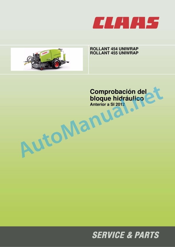 Claas Rollant 455 Uniwrap (750) Baler Operator Manual ES 5 Claas Rollant 455 Uniwrap (750) Baler Operator Manual ES - Image 5