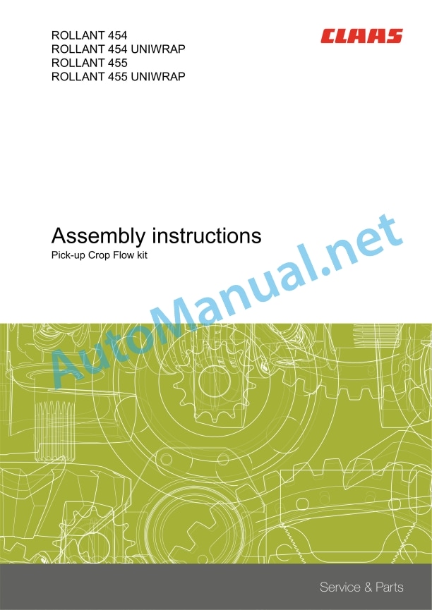 Claas Rollant 455 Uniwrap (750) Balers Assembly Instruction EN 8 Claas Rollant 455 Uniwrap (750) Balers Assembly Instruction EN - Image 8
