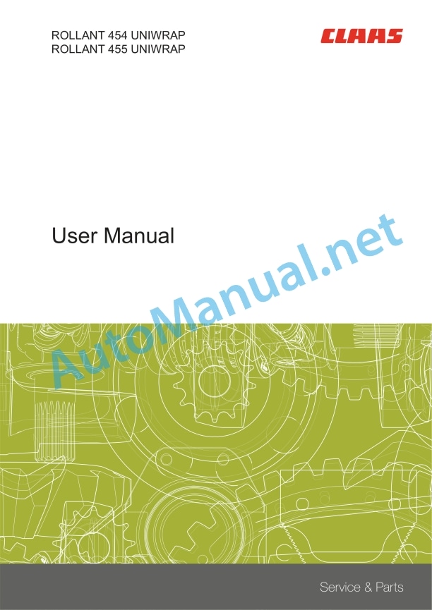 Claas Rollant 455 Uniwrap (750) Balers Operator Manual EN 3 Claas Rollant 455 Uniwrap (750) Balers Operator Manual EN - Image 3