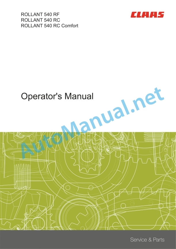Claas Rollant 540 Rc Rf (J03) Balers Operator Manual EN 2 Claas Rollant 540 Rc Rf (J03) Balers Operator Manual EN - Image 2