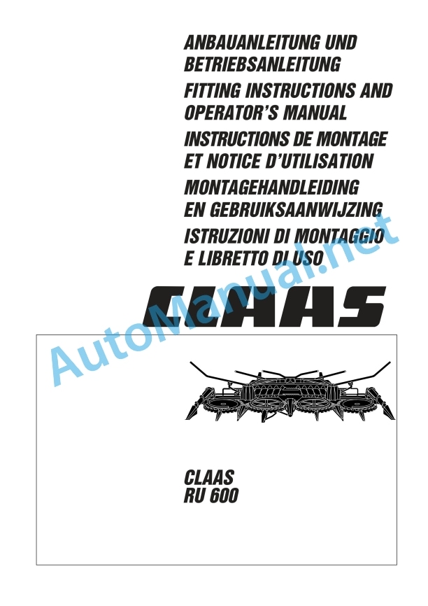 Claas Ru-600 Xtra (661) Forage Harvesters Operator Manual EN 2 Claas Ru-600 Xtra (661) Forage Harvesters Operator Manual EN - Image 2