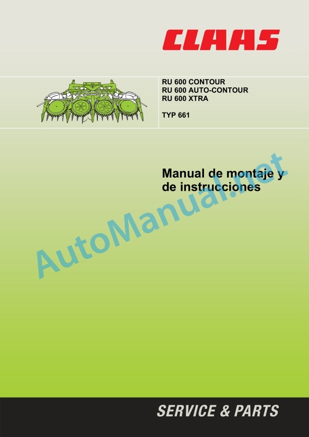 Claas Ru-600 Xtra (661) Forage Harvesters Operator Manual ES 2 Claas Ru-600 Xtra (661) Forage Harvesters Operator Manual ES - Image 2
