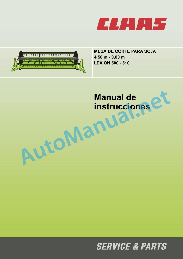 Claas S900-S450 Soja Lexion Tucano (440) Combines Operator Manual ES 2 Claas S900-S450 Soja Lexion Tucano (440) Combines Operator Manual ES - Image 2