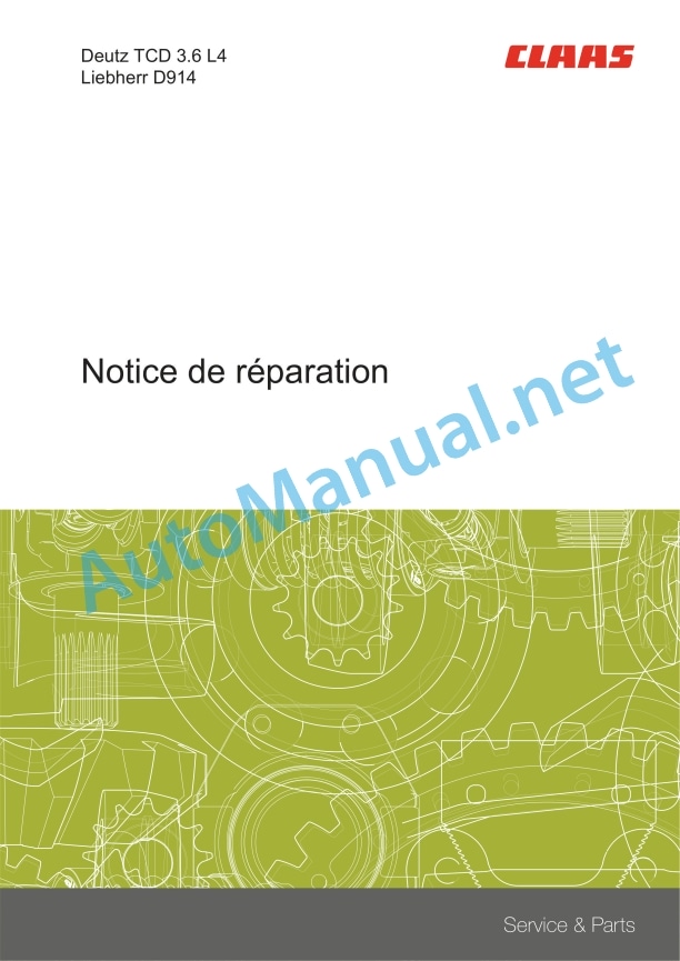 Claas Scorpion 1033 (K34) Telehandlers Repair Manual FR 2 Claas Scorpion 1033 (K34) Telehandlers Repair Manual FR - Image 2