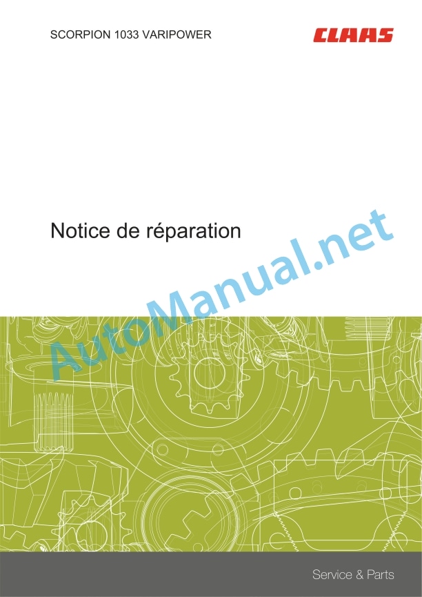 Claas Scorpion 1033 (K34) Telehandlers Repair Manual FR 3 Claas Scorpion 1033 (K34) Telehandlers Repair Manual FR - Image 3