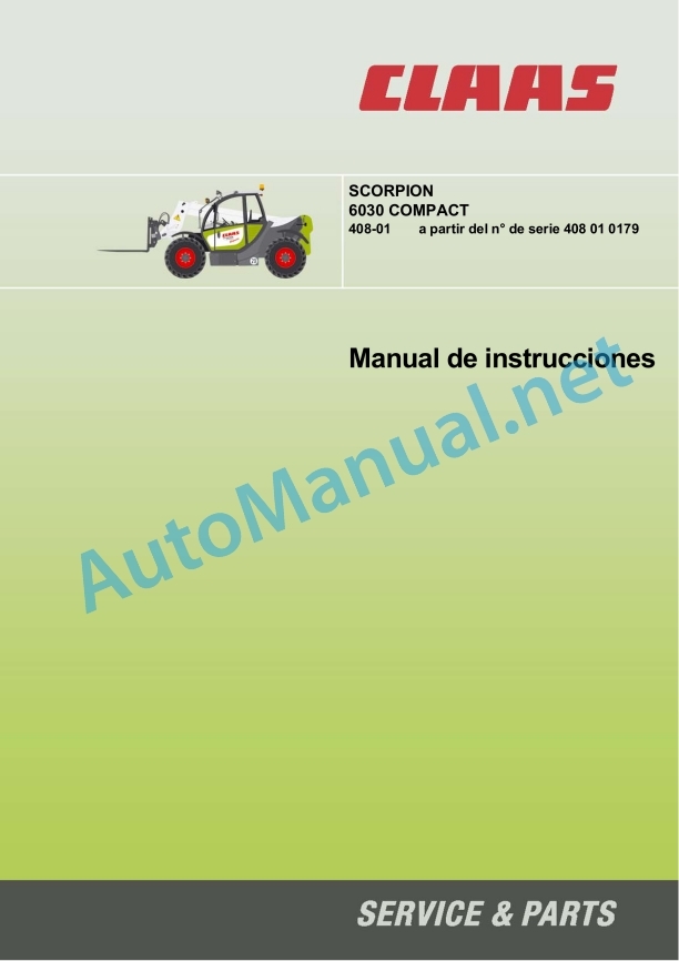 Claas Scorpion 6030 Cp (K10) Telehandlers Operator Manual ES 2 Claas Scorpion 6030 Cp (K10) Telehandlers Operator Manual ES - Image 2