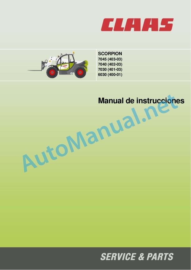 Claas Scorpion 6030 (K01) Telehandlers Operator Manual ES 4 Claas Scorpion 6030 (K01) Telehandlers Operator Manual ES - Image 4