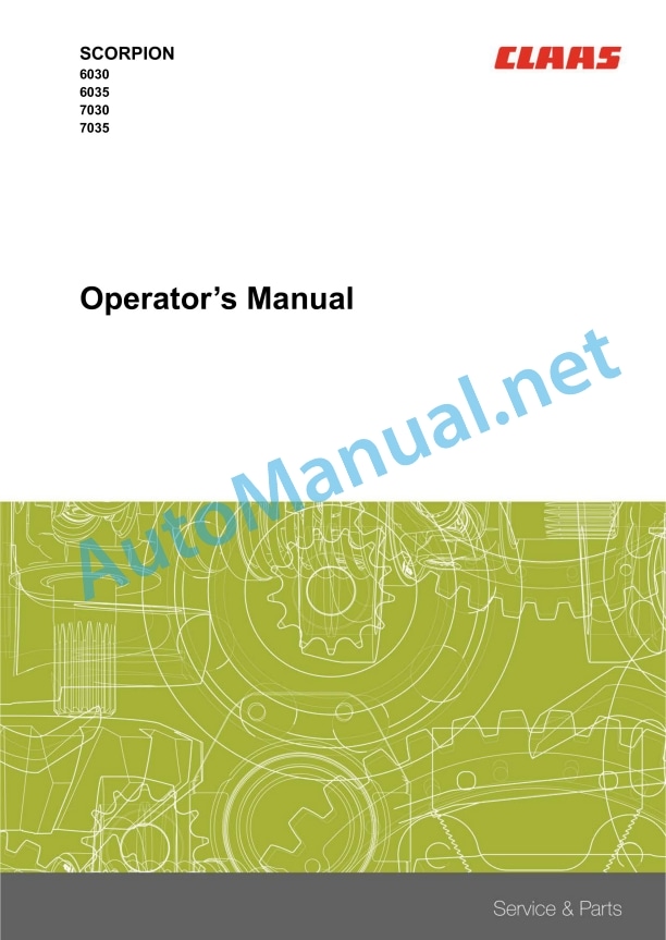 Claas Scorpion 6035 (K21) Telehandlers Operator Manual EN 2 Claas Scorpion 6035 (K21) Telehandlers Operator Manual EN - Image 2