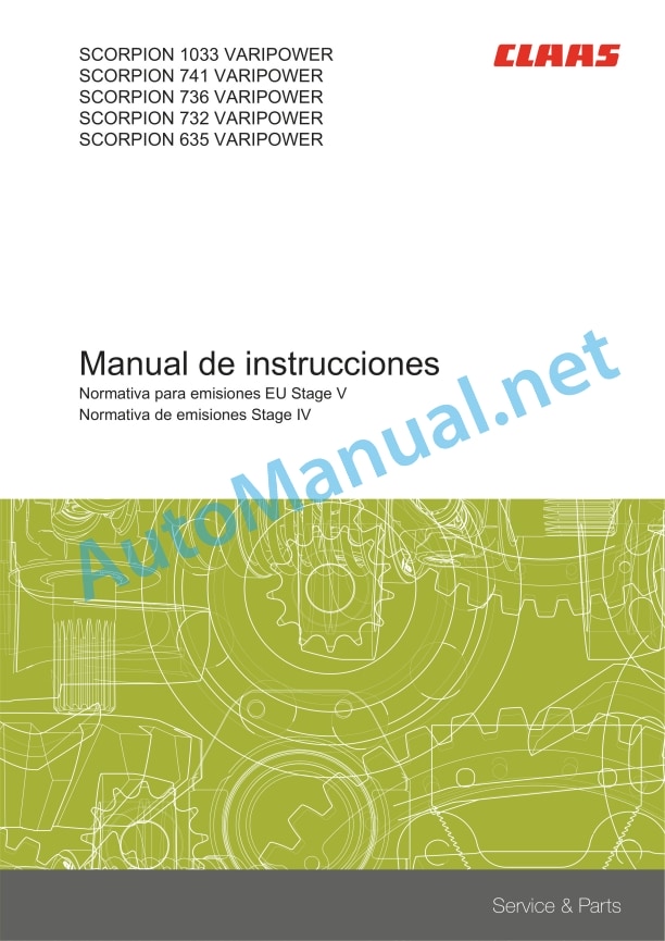 Claas Scorpion 635 (K30) Telehandlers Operator Manual ES 2 Claas Scorpion 635 (K30) Telehandlers Operator Manual ES - Image 2