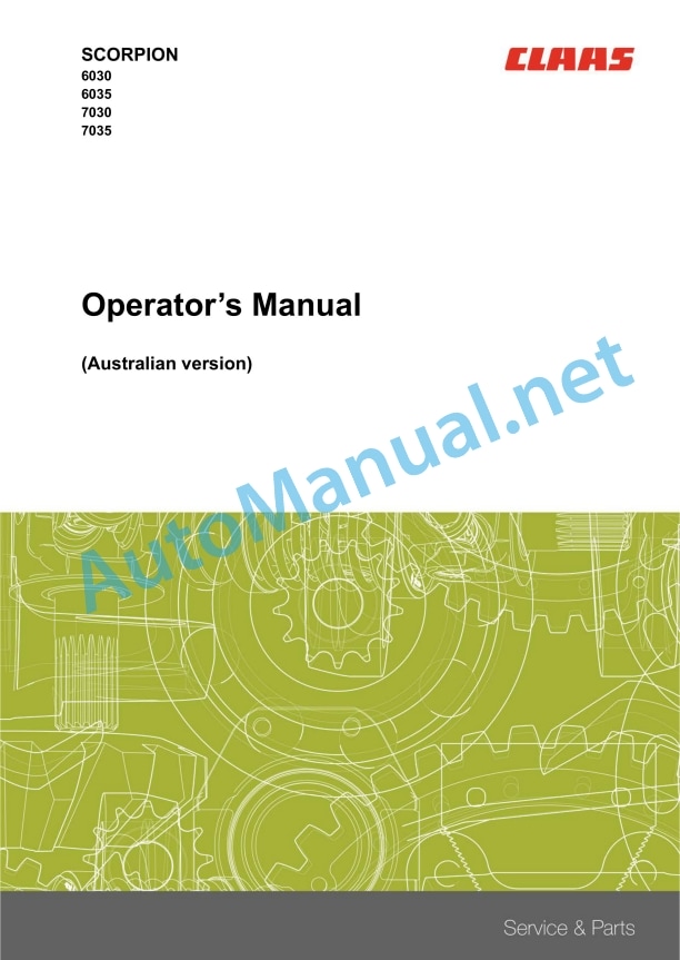 Claas Scorpion 7035 (K23) Telehandlers Operator Manual EN 6 Claas Scorpion 7035 (K23) Telehandlers Operator Manual EN - Image 6