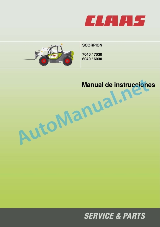 Claas Scorpion 7045 7040 (K14) Telehandlers Operator Manual ES 5 Claas Scorpion 7045 7040 (K14) Telehandlers Operator Manual ES - Image 5