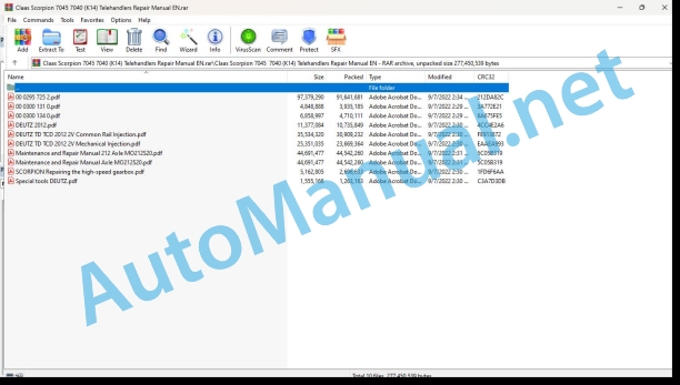 Claas Scorpion 7045 7040 (K14) Telehandlers Repair Manual EN 1 Claas Scorpion 7045 7040 (K14) Telehandlers Repair Manual EN