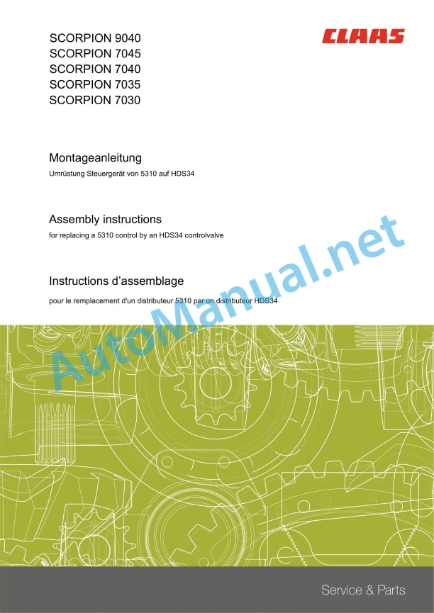 Claas Scorpion 7045 7040 (K14) Telehandlers Repair Manual EN 4 Claas Scorpion 7045 7040 (K14) Telehandlers Repair Manual EN - Image 4