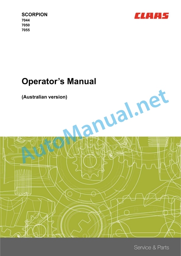 Claas Scorpion 7055 (K26) Telehandlers Operator Manual EN 3 Claas Scorpion 7055 (K26) Telehandlers Operator Manual EN - Image 3