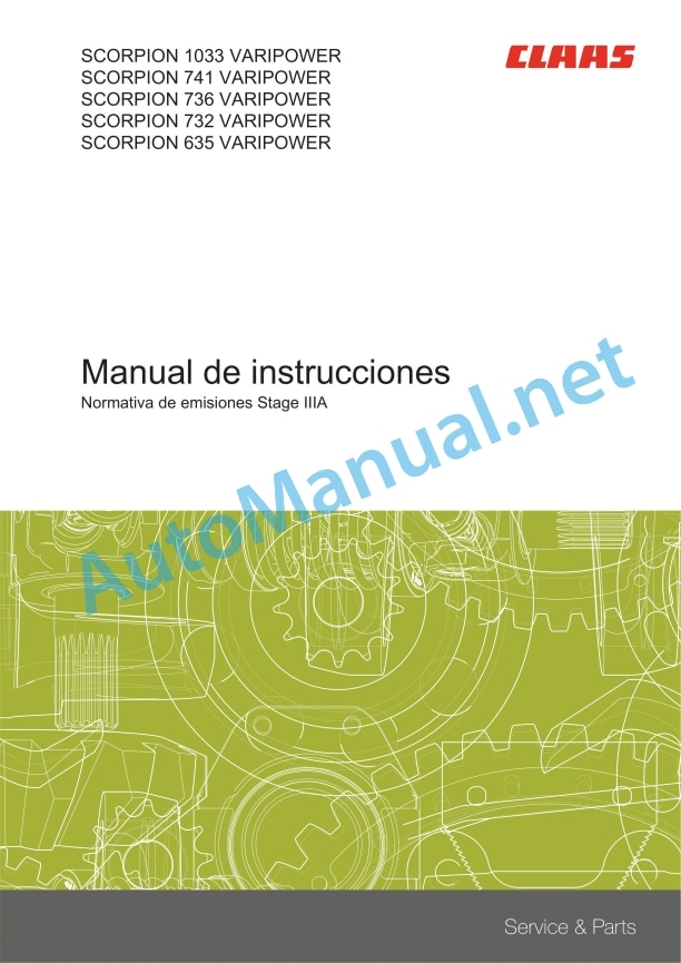 Claas Scorpion 732 (K31) Telehandlers Operator Manual ES 4 Claas Scorpion 732 (K31) Telehandlers Operator Manual ES - Image 4