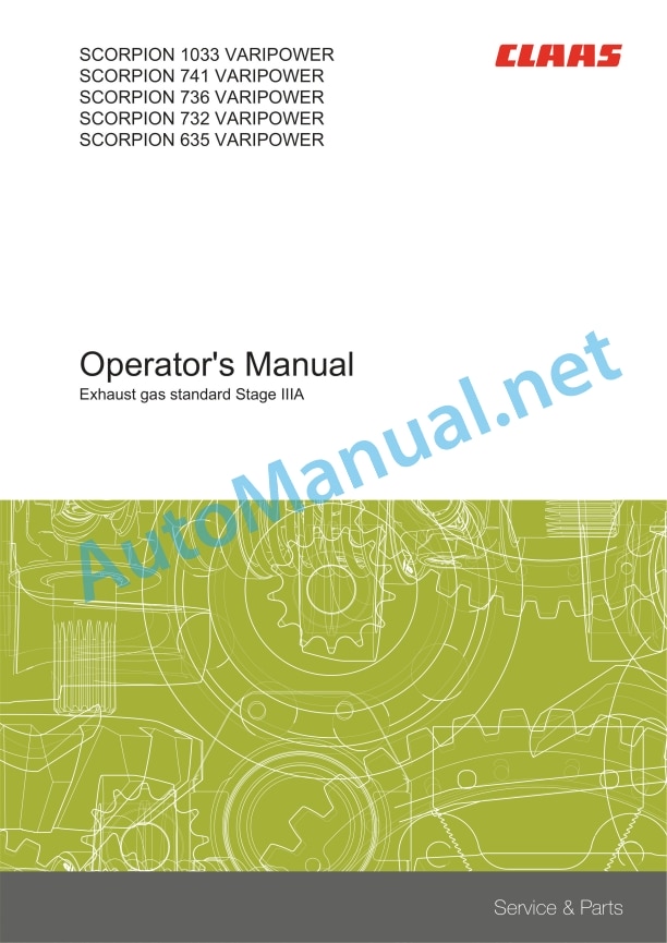 Claas Scorpion 736 (K32) Telehandlers Operator Manual EN 6 Claas Scorpion 736 (K32) Telehandlers Operator Manual EN - Image 6