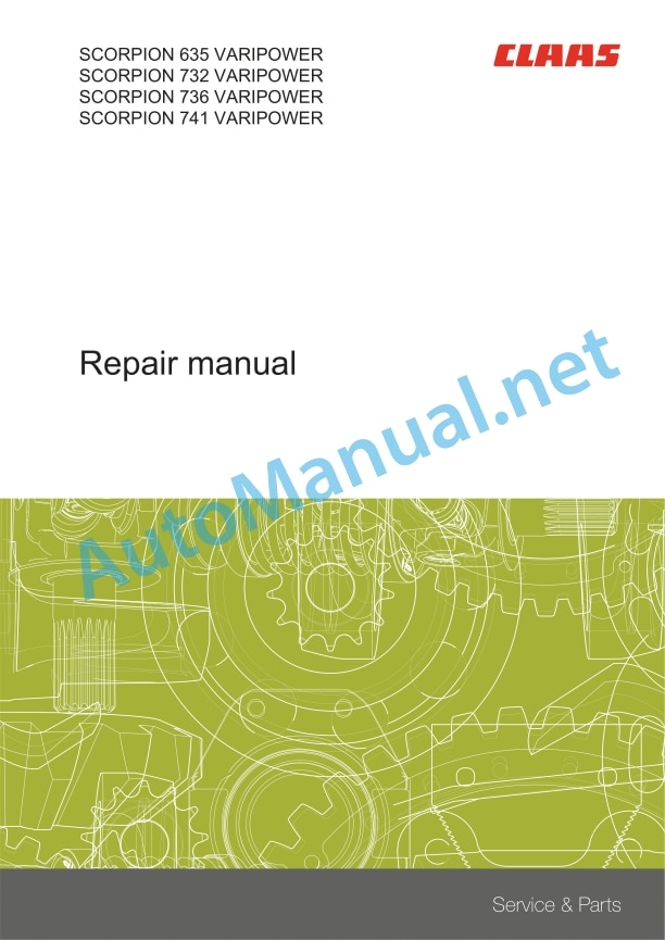 Claas Scorpion 736 (K32) Telehandlers Repair Manual EN 3 Claas Scorpion 736 (K32) Telehandlers Repair Manual EN - Image 3