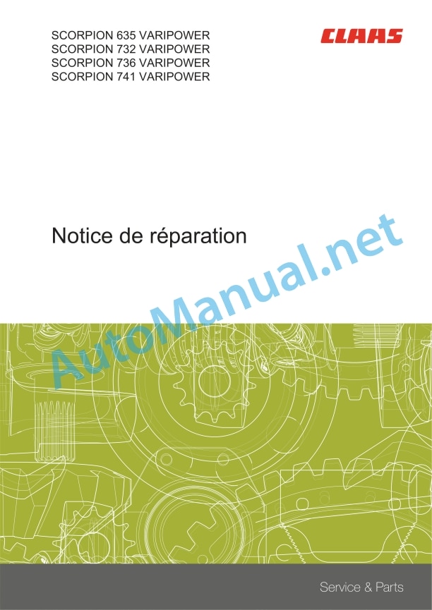 Claas Scorpion 736 (K32) Telehandlers Repair Manual FR 3 Claas Scorpion 736 (K32) Telehandlers Repair Manual FR - Image 3