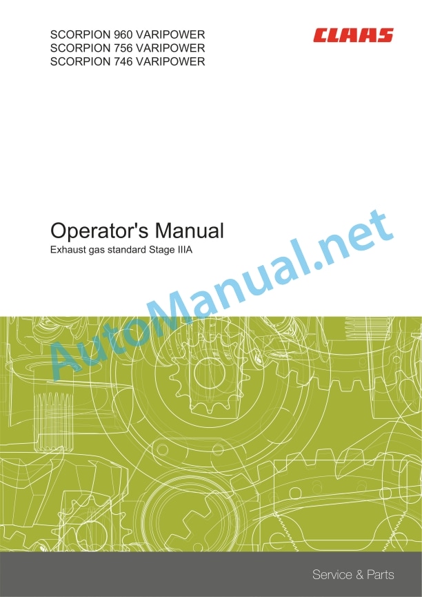 Claas Scorpion 746 (K35) Telehandlers Operator Manual EN 6 Claas Scorpion 746 (K35) Telehandlers Operator Manual EN - Image 6