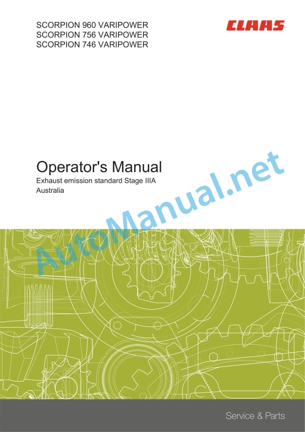 Claas Scorpion 756 (K37) Telehandlers Operator Manual EN 4 Claas Scorpion 756 (K37) Telehandlers Operator Manual EN - Image 4