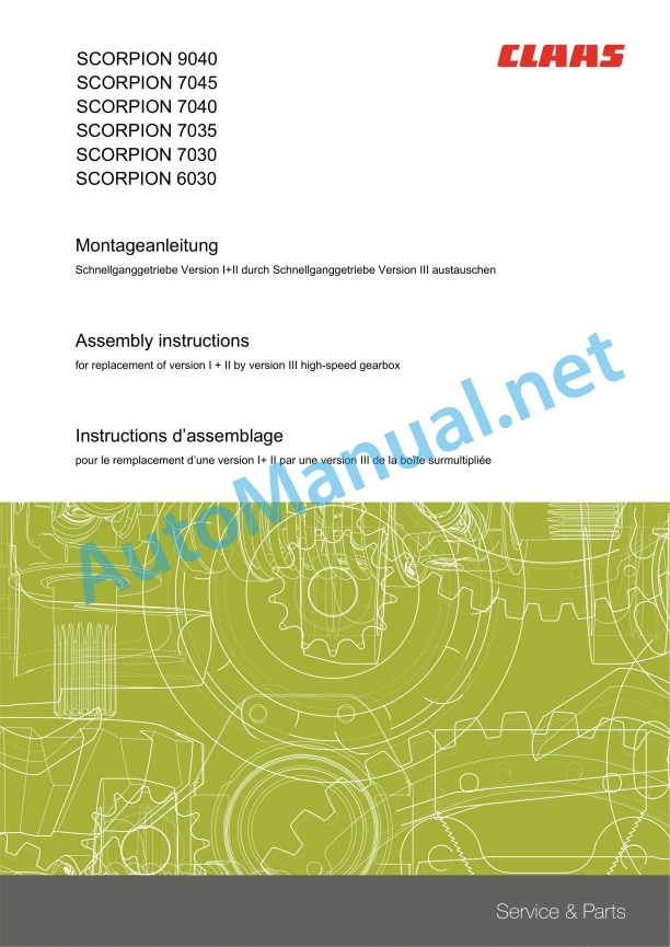 Claas Scorpion 9040 (K15) Telehandlers Assembly Instruction EN 6 Claas Scorpion 9040 (K15) Telehandlers Assembly Instruction EN - Image 6