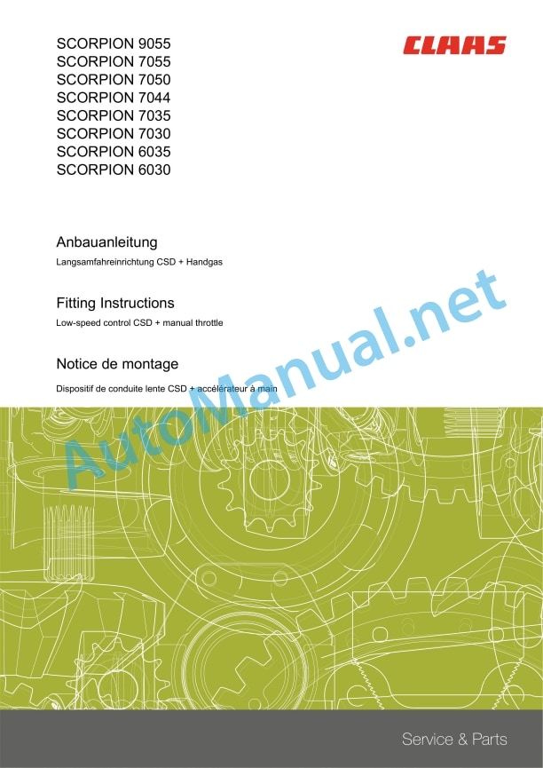 Claas Scorpion 9055 (K27) Telehandlers Assembly Instruction EN 34 Claas Scorpion 9055 (K27) Telehandlers Assembly Instruction EN - Image 34