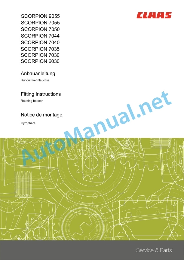 Claas Scorpion 9055 (K27) Telehandlers Assembly Instruction EN 9 Claas Scorpion 9055 (K27) Telehandlers Assembly Instruction EN - Image 9