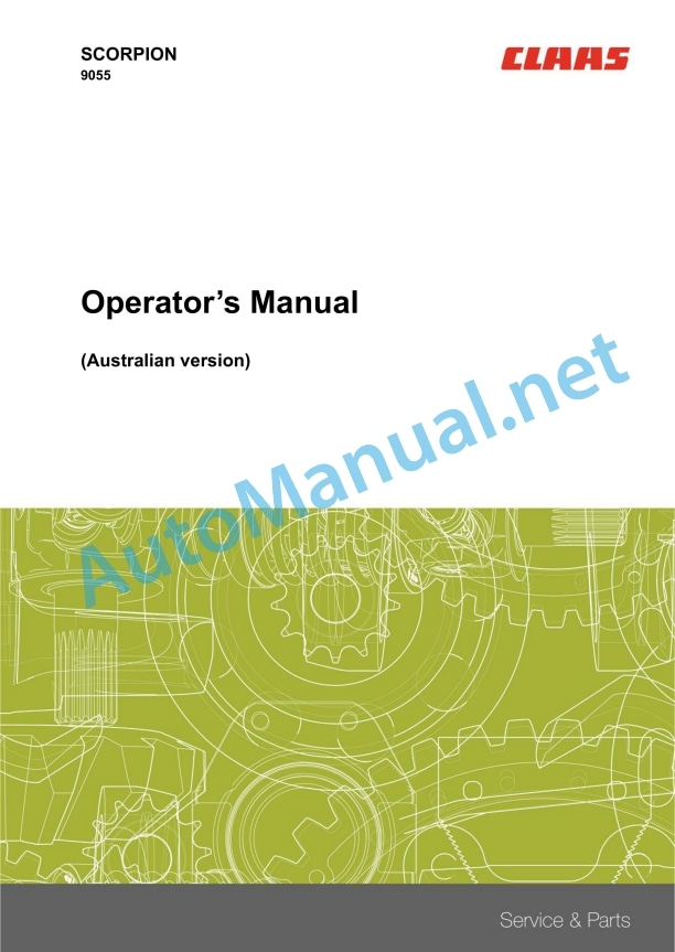 Claas Scorpion 9055 (K27) Telehandlers Operator Manual EN 3 Claas Scorpion 9055 (K27) Telehandlers Operator Manual EN - Image 3