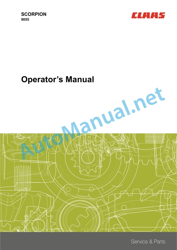 Claas Scorpion 9055 (K27) Telehandlers Operator Manual EN 5 Claas Scorpion 9055 (K27) Telehandlers Operator Manual EN - Image 5