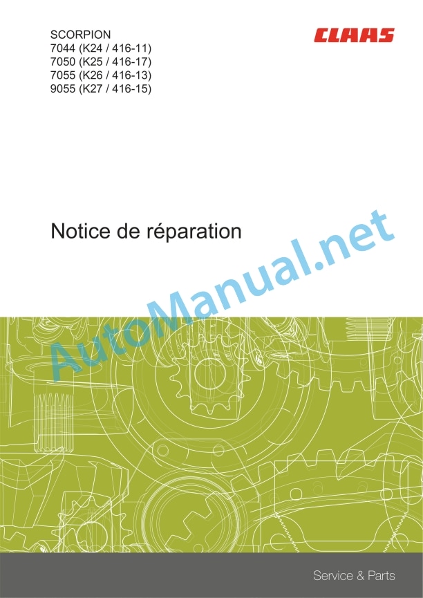 Claas Scorpion 9055 (K27) Telehandlers Repair Manual FR 4 Claas Scorpion 9055 (K27) Telehandlers Repair Manual FR - Image 4