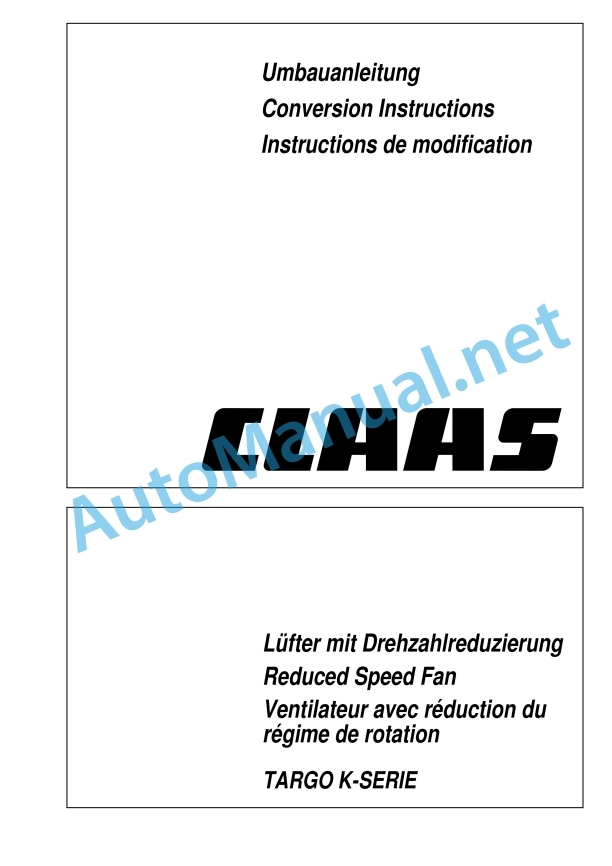 Claas Targo K70-K50 (512) Telehandlers Assembly Instruction EN 4 Claas Targo K70-K50 (512) Telehandlers Assembly Instruction EN - Image 4