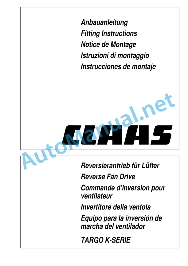 Claas Targo K70-K50 (512) Telehandlers Assembly Instruction EN 5 Claas Targo K70-K50 (512) Telehandlers Assembly Instruction EN - Image 5