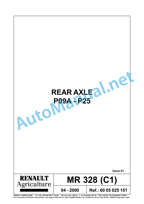 Claas Temis 650 630 610 Rx, X, Z (T05) Tractors Repair Manual EN 10 Claas Temis 650 630 610 Rx, X, Z (T05) Tractors Repair Manual EN - Image 10