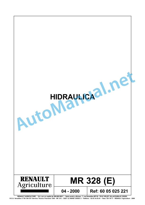 Claas Temis 650 630 610 Rx, X, Z (T05) Tractors Repair Manual ES 11 Claas Temis 650 630 610 Rx, X, Z (T05) Tractors Repair Manual ES - Image 11