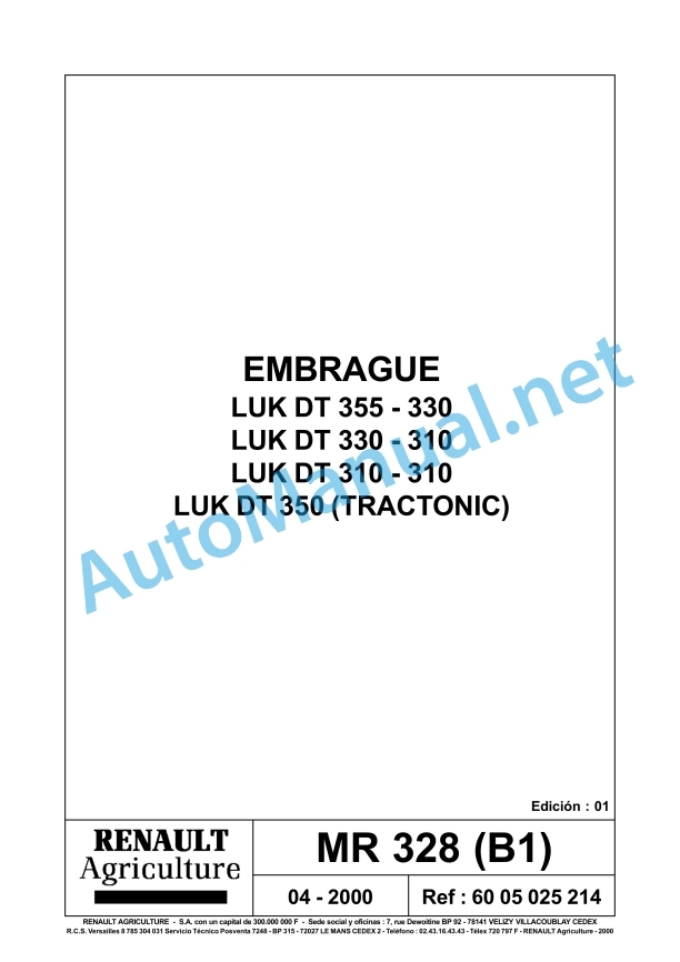 Claas Temis 650 630 610 Rx, X, Z (T05) Tractors Repair Manual ES 19 Claas Temis 650 630 610 Rx, X, Z (T05) Tractors Repair Manual ES - Image 19