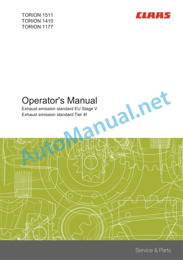 Claas Torion 1177 (K55) Wheel Loaders Operator Manual EN 4 Claas Torion 1177 (K55) Wheel Loaders Operator Manual EN - Image 4