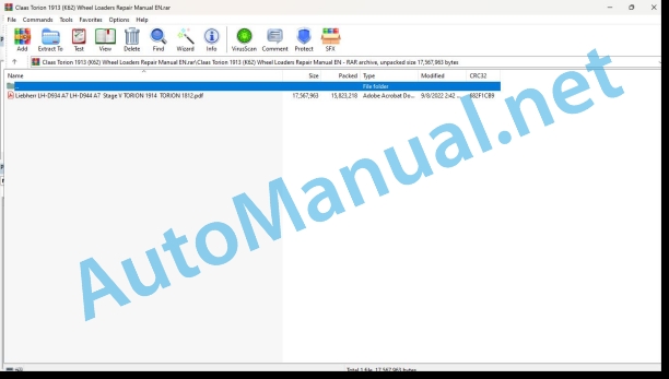 Claas Torion 1913 (K62) Wheel Loaders Repair Manual EN 1 Claas Torion 1913 (K62) Wheel Loaders Repair Manual EN