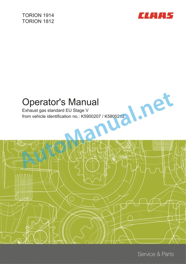 Claas Torion 1914 (K59) Wheel Loaders Operator Manual EN 4 Claas Torion 1914 (K59) Wheel Loaders Operator Manual EN - Image 4