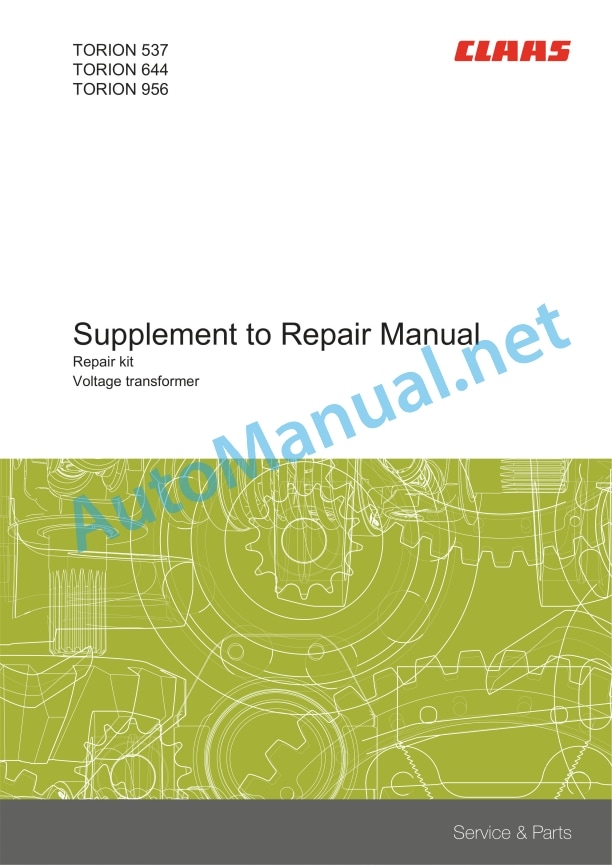 Claas Torion 537 Sinus (K51) Wheel Loaders Repair Manual EN 4 Claas Torion 537 Sinus (K51) Wheel Loaders Repair Manual EN - Image 4
