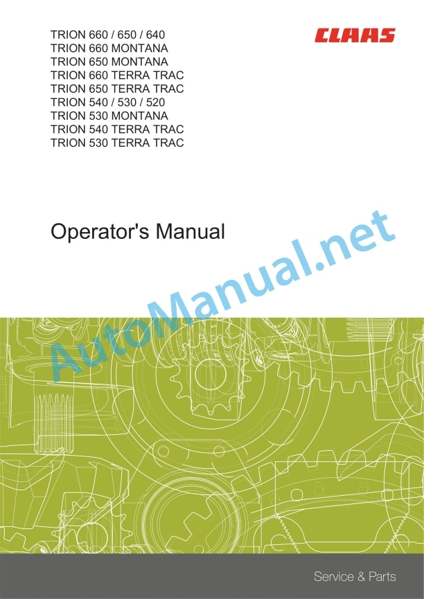 Claas Trion 630-520 (L53) Combines Operator Manual EN 5 Claas Trion 630-520 (L53) Combines Operator Manual EN - Image 5