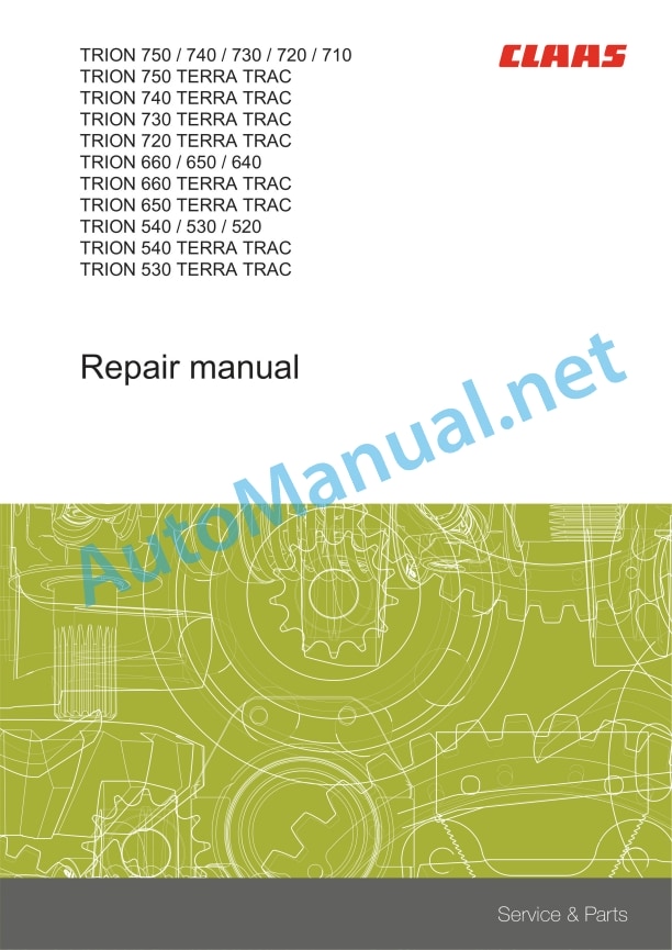 Claas Trion 630-520 (L53) Combines Repair Manual EN 2 Claas Trion 630-520 (L53) Combines Repair Manual EN - Image 2