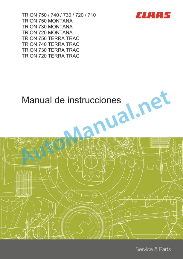 Claas Trion 750-710 (L55) Combines Operator Manual ES 2 Claas Trion 750-710 (L55) Combines Operator Manual ES - Image 2