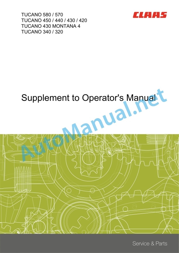 Claas Tucano 320 (C02) Combines Operator Manual EN 6 Claas Tucano 320 (C02) Combines Operator Manual EN - Image 6