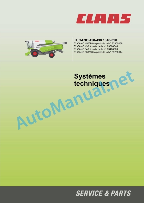 Claas Tucano 330-320 (832) Combines Technical System FR 3 Claas Tucano 330-320 (832) Combines Technical System FR - Image 3