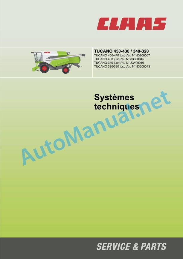 Claas Tucano 330-320 (832) Combines Technical System FR 6 Claas Tucano 330-320 (832) Combines Technical System FR - Image 6