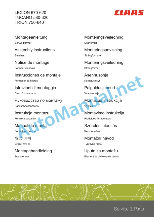 Claas Tucano 340 (C03) Combines Assembly Instruction EN 31 Claas Tucano 340 (C03) Combines Assembly Instruction EN - Image 31