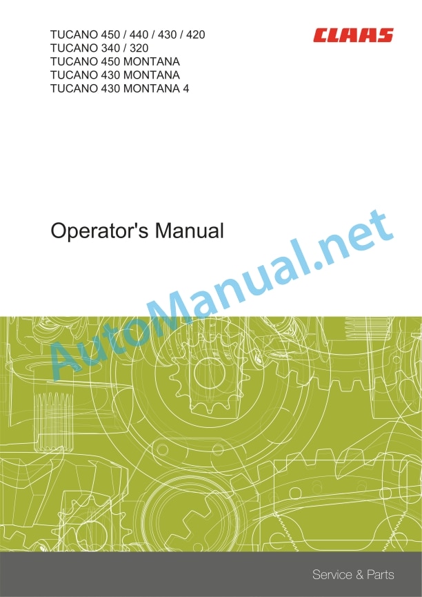 Claas Tucano 430-420 (L44) Combines Operator Manual EN 4 Claas Tucano 430-420 (L44) Combines Operator Manual EN - Image 4