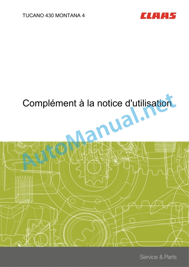 Claas Tucano 430 Montana 4 (C01) Combines Operator Manual FR 4 Claas Tucano 430 Montana 4 (C01) Combines Operator Manual FR - Image 4