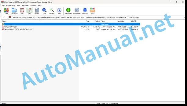 Claas Tucano 430 Montana 4 (L01) Combines Repair Manual EN