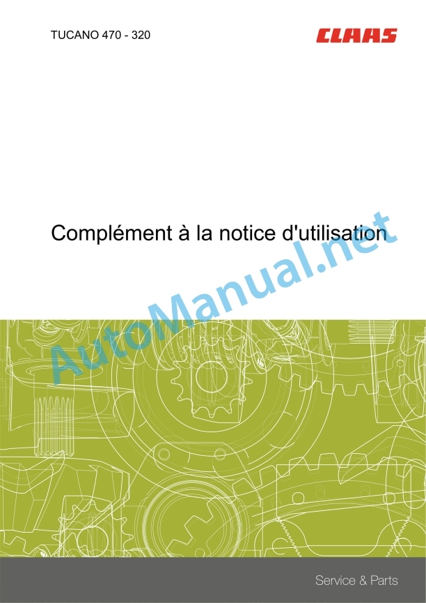 Alternative view of Claas Tucano 450-440 (839) Combines Operator Manual FR